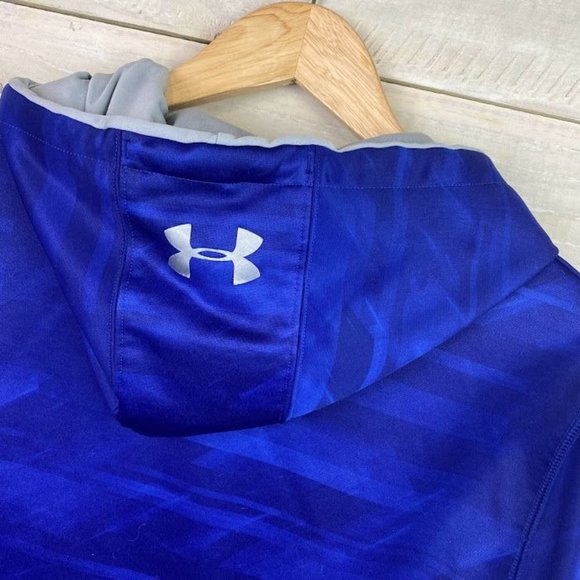 Under Armour Royal Blue White Hoodie Men's Size SMALL - Nice! - Picture 5 of 6